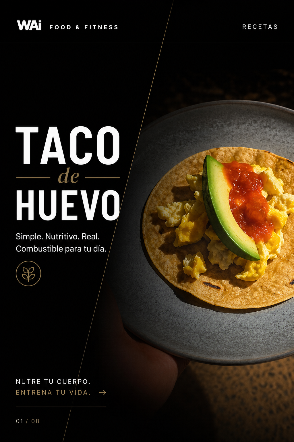 Receta de taco de huevo